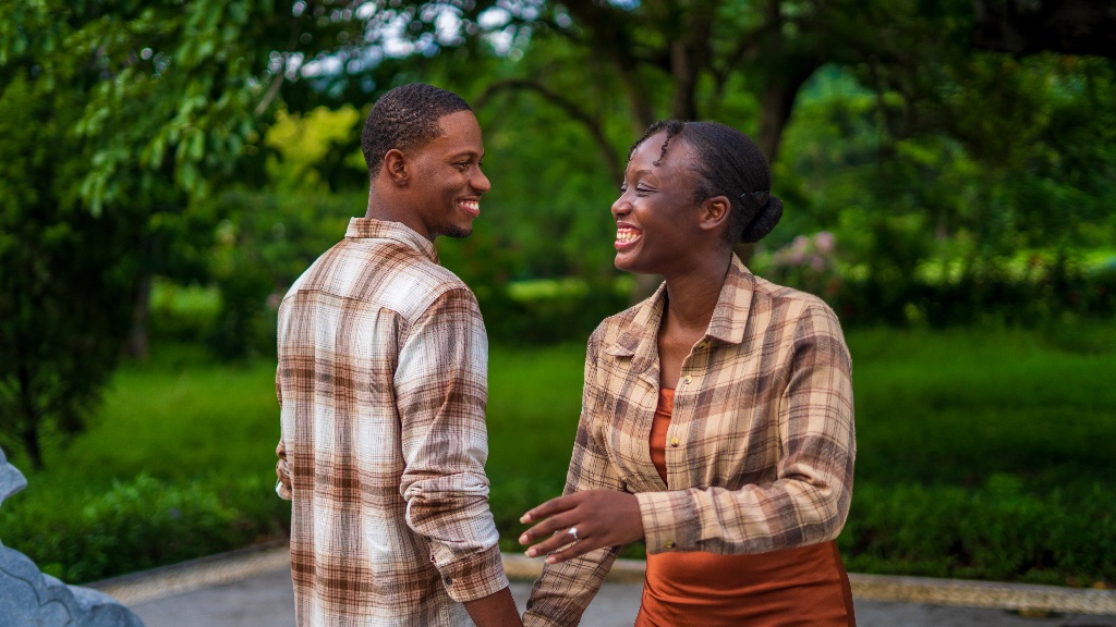 Engagement — Seated on Stone Steps
