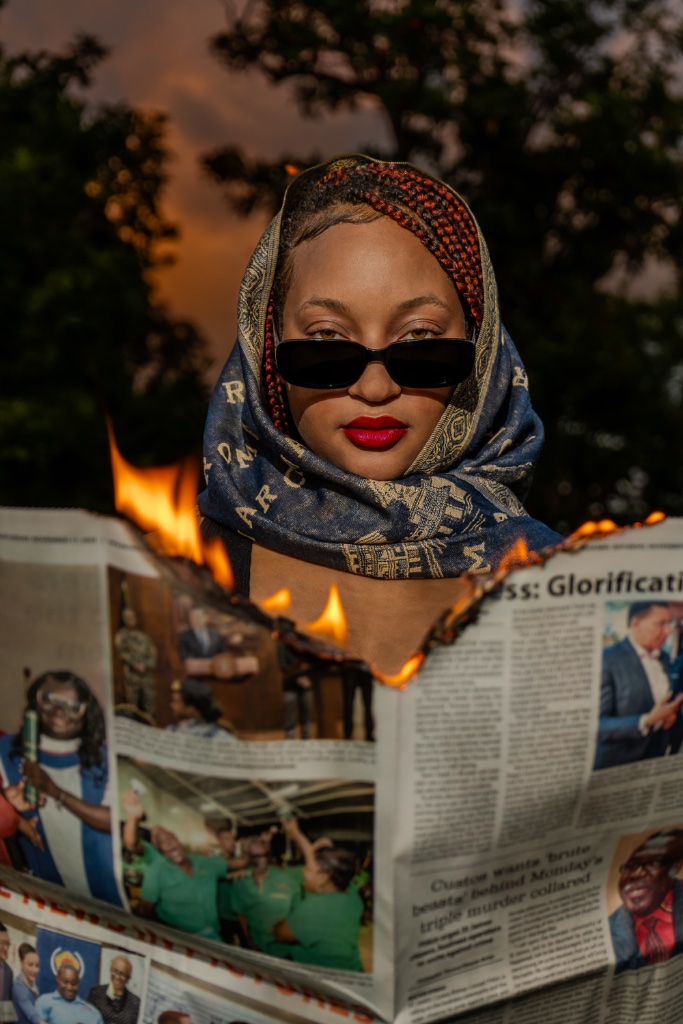 Fire & Fashion — Burning Newspaper Editorial