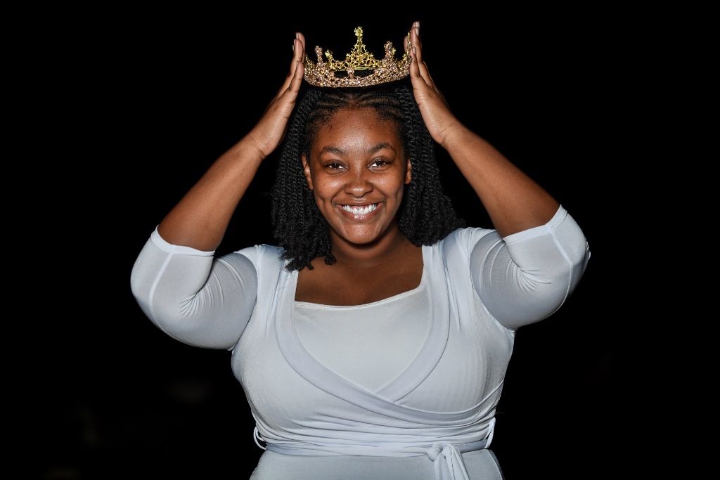 Crowned on Black — Portrait with Crown I