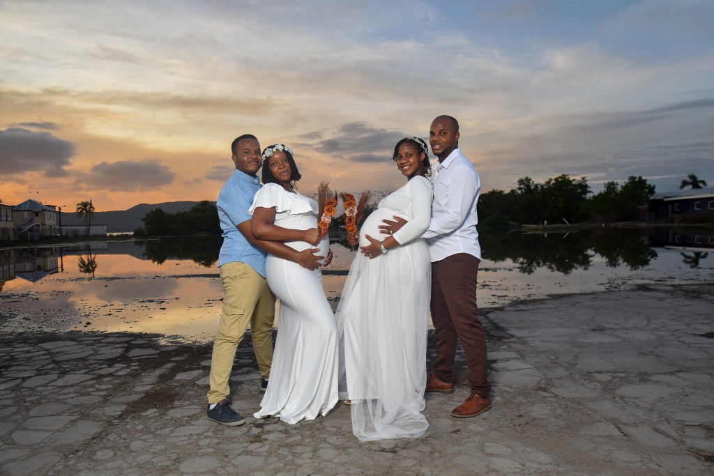 Maternity — Sunset Silhouette by the Lake